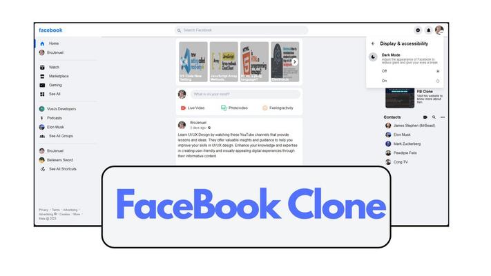 Facebook Like Clone With Source Code